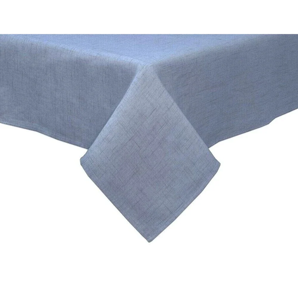 Bardwil Linens Periwinkle Blue Fabric Tablecloth Cloth 60x84 Easy Care Brussels
